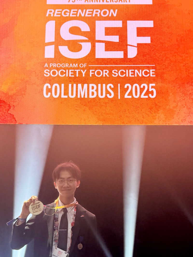 Photo of me with my medal at ISEF